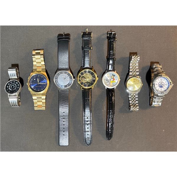 7 Watches: Timex NHL, Timex Gold Tone, Disney Mickey, Forsining, Bering, Michael Kors