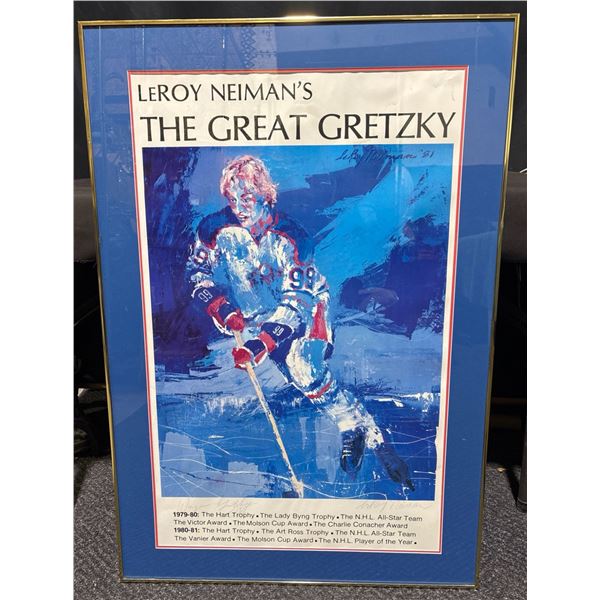 LeRoy Neiman's The Great Gretzky Print Signed by Wayne Gretzky