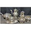 Image 1 : Marlboro Plate and Primrose Plate Silver Plate Tea and Coffee Set, 6 Pieces