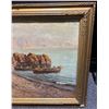 Image 3 : Original 19th Century Signed Seascape Oil on Board