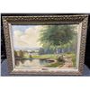 Image 1 :  Original 19th C. Oil on Canvas Landscape. Signed Emmanuel Embler