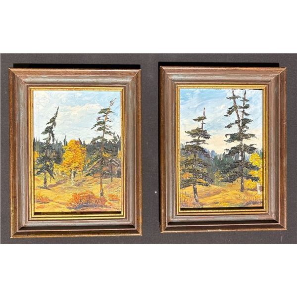 Signed Ivy Roberts Original Landscape Paintings 