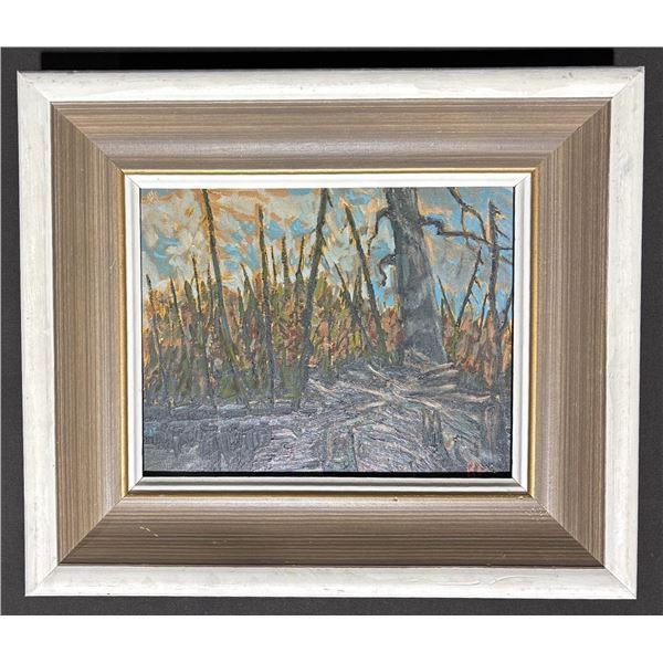 Original R.L Signed Painting, Beauers Pond, Lake of Bays, 1970s