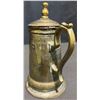 Image 6 : Tea Set With Silver Plate Service, Brass Coffee Pot, And Tray