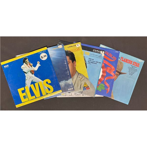 6 Elvis Presley LP Records: G.I. Blues, Flaming Star, Christmas, More