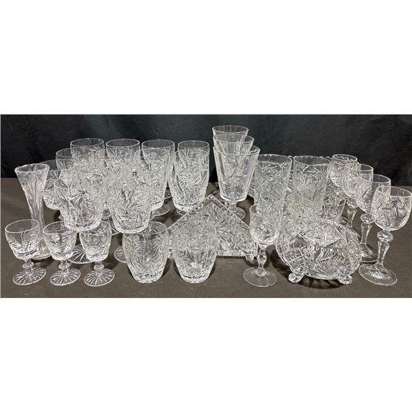 Cut Crystal Glassware Assortment