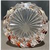 Image 4 : Pressed Glass Creamer, Sugar Bowl, and Lidded Dish with Amber Accents