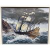 Image 2 : De Liefde Shipwreck Print with Dutch Silver Coin, Matted