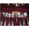 Image 3 : Community Silverplate Flatware Set in Wood Case, Floral Pattern, Anti-Tarnish