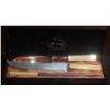 Image 3 : Jonathan Crookes Sheffield Carving Set With 6 Stag Handle Steak Knives In Box