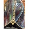 Image 6 : Stained Glass and Brass Hanging Lamp Fixture with Ornate Detailing, 22 Inches Tall
