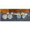 Image 1 : Dexter and Hollymade Vintage Glass and Brass Door Knobs, 4 Sets