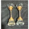 Image 2 : Dexter and Hollymade Vintage Glass and Brass Door Knobs, 4 Sets