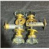 Image 7 : Dexter and Hollymade Vintage Glass and Brass Door Knobs, 4 Sets