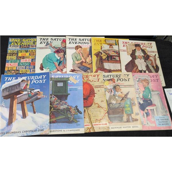 10 The Saturday Evening Post Magazines Various Dates 1938-1941