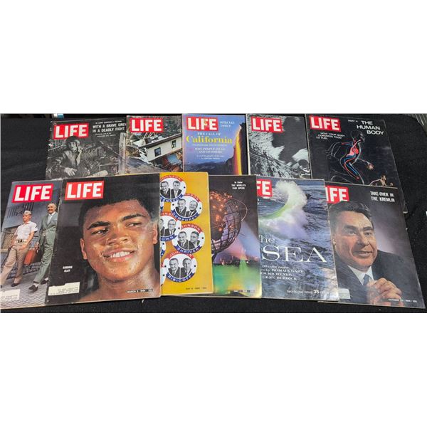 11 LIFE Magazines 1960s Assorted Issues