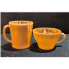 Image 3 : Lot Fire-King Peach Lustreware and Duck Motif Glassware Set