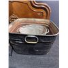 Image 4 : Vintage Metal Buckets and Bin with Mixed Socket Wrench Set