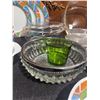 Image 8 : Melamine Dinnerware Set With Geometric Pattern, Assorted Glass Bakeware, Green Glass Cup
