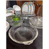 Image 9 : Melamine Dinnerware Set With Geometric Pattern, Assorted Glass Bakeware, Green Glass Cup