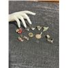 Image 1 : Sterling Silver Jewellery Lot: Rings, Earrings, Mexican Pendant, Assorted Stones