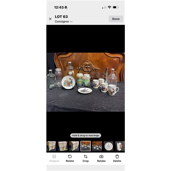Norman Rockwell Collector Plates, Mugs, Glass Bottles, and Mason Jars Lot