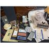 Image 7 : Household Decor and Kitchen Lot With Lamp, Cutting Board, Knife Set, and Candlesticks