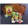 Image 1 : Vintage Tins, Popeye Plaque, Fishing Gear, Signs, Leather Care Items