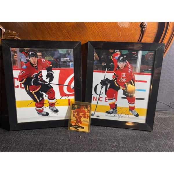 Calgary Flames Signed Photos And Sergei Makarov Pro Set Rookie Card Lot