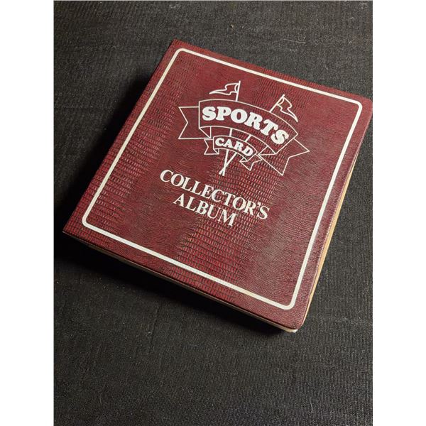 Sports Card Collector's Album With Baseball and Hockey Trading Cards