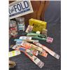 Image 4 : Large Lot Vintage Laundry, Sewing Tools, Spools, Notions, Wash-Dry-Fold Sign