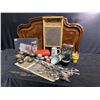 Image 1 : Lot With Canadian Woodware Washboard, Flatware, Bowls, Toaster, Crockery, LP