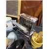 Image 8 : Lot With Canadian Woodware Washboard, Flatware, Bowls, Toaster, Crockery, LP