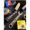 Image 12 : Vintage Tools, John Deere Level, Dodge Emblem, Carborundum File