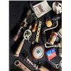 Image 8 : Vintage Tools, John Deere Level, Dodge Emblem, Carborundum File