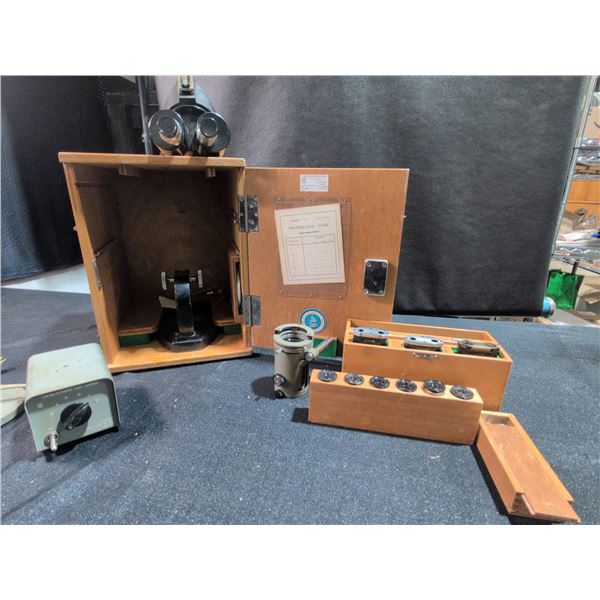 EXB Metallurgical Microscope Set With Objectives, Accessories, Carsen-Olympus Lamp Control