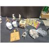 Image 1 : Lot Holiday Soap Dispensers, Measuring Cups, Pencils, Corkscrew, Ornaments & Shells