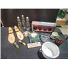 Image 1 : Lot: Sons of Anarchy Glasses, Bottles, Shoe Trees, Brushes, Decor, Book