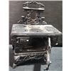 Image 2 : Cast Iron Toy Stove With Accessories and Miniature Iron, Early 20th Century