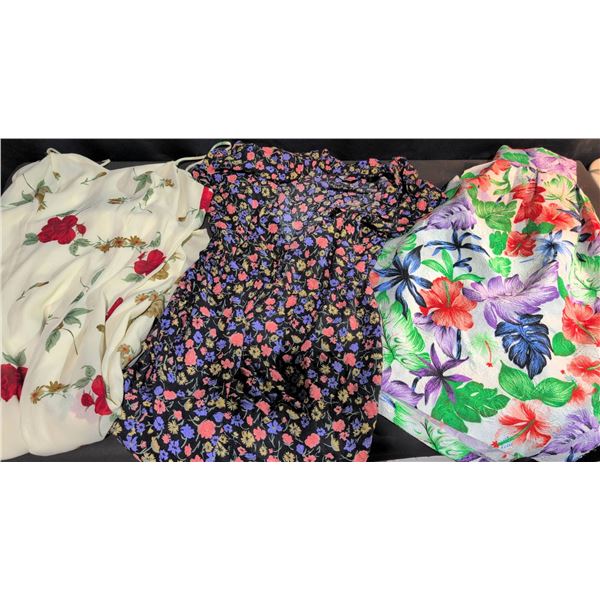 Maggie Lawrence Sport Black Floral Jumpsuit, Yaly Couture Floral Skirt, Cream Dress Sz S