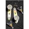 Image 11 : Lot: Plates, Porcelain, A&W Jug, Door Knobs, Badges, Tape, Morse Key, Hardware