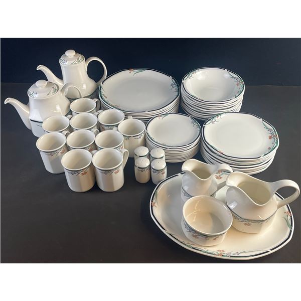 Royal Doulton Juno Fine China Dinnerware Set for 8, C1988, Floral Pattern, 40+ Pieces