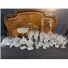 Image 1 : Cut Crystal Glassware Set with Decanters, Goblets, Bowls and Candy Jars