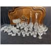 Image 4 : Cut Crystal Glassware Set with Decanters, Goblets, Bowls and Candy Jars