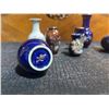 Image 4 : 5 Japanese Cloisonné Vases Blue Enamel Floral and Bird Motif Assorted Sizes