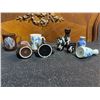 Image 4 : Japanese Themed Mugs and Sake Bottles with Floral and Calligraphy Designs, 10 Piecesq