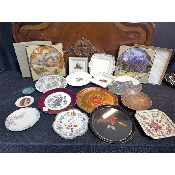 Decorative Collector Plates Including Canada, Cardinal, Scenery, Boxed Sets