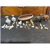 Image 2 : Miniature Dog Figurines, Engeline Pottery Canada 1033 Dish, Bird Vases, Bison