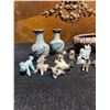 Image 3 : Miniature Dog Figurines, Engeline Pottery Canada 1033 Dish, Bird Vases, Bison