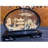 Image 5 : Chinese Carved Cork Dioramas and Walking Stick with Animal Head Handle Lot